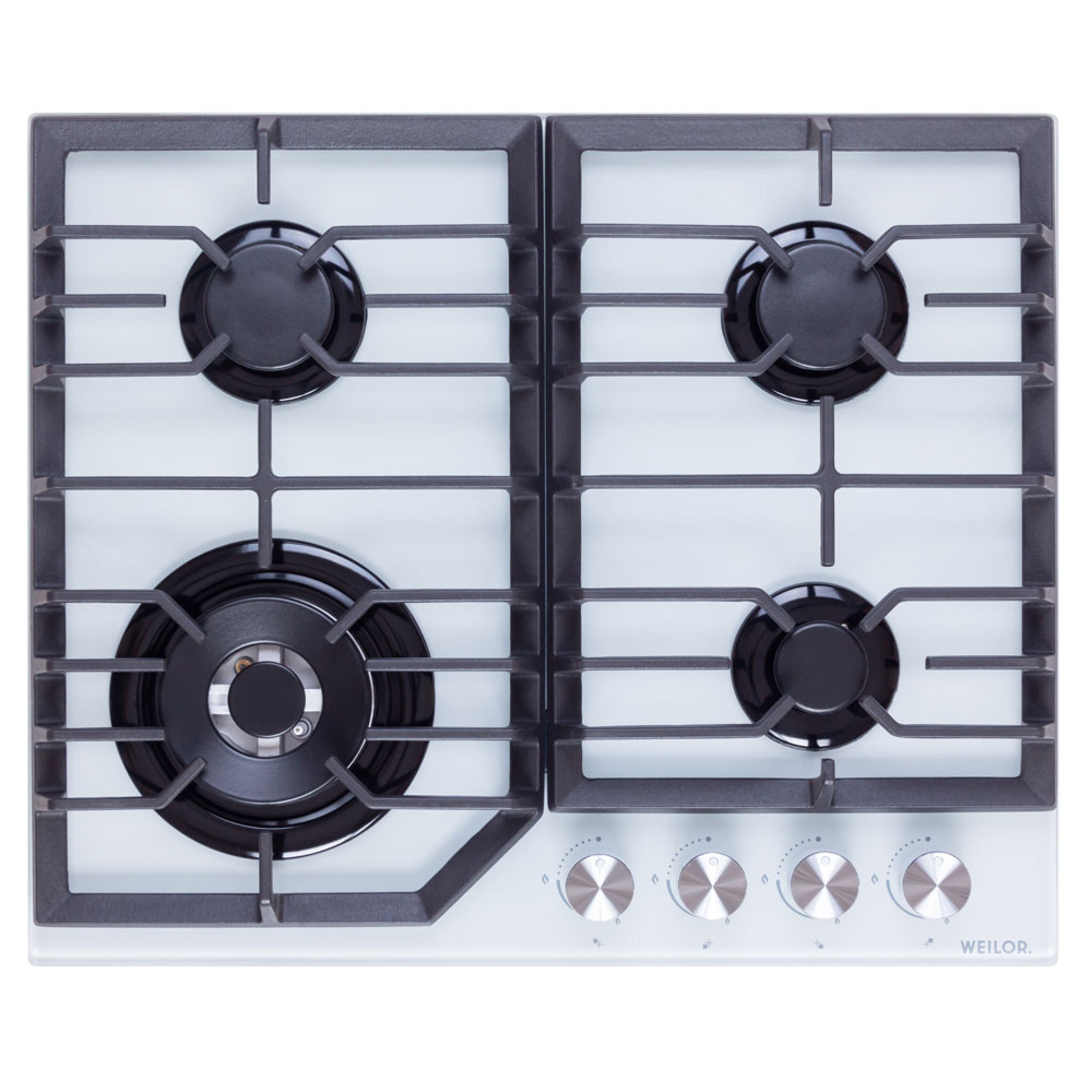 Поверхность газовая на стекле WEILOR GG W 624 WH (Цвет Белый), Атикул 5902767905572 |  купить на AQUILA.UA - фото 1