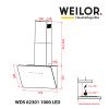Вытяжка декоративная наклонная WEILOR WDS 62301 R WH 1000 LED (Германия)- № 13