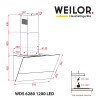 Вытяжка декоративная наклонная WEILOR WDS 6280 BL 1200 LED (Германия)- № 13