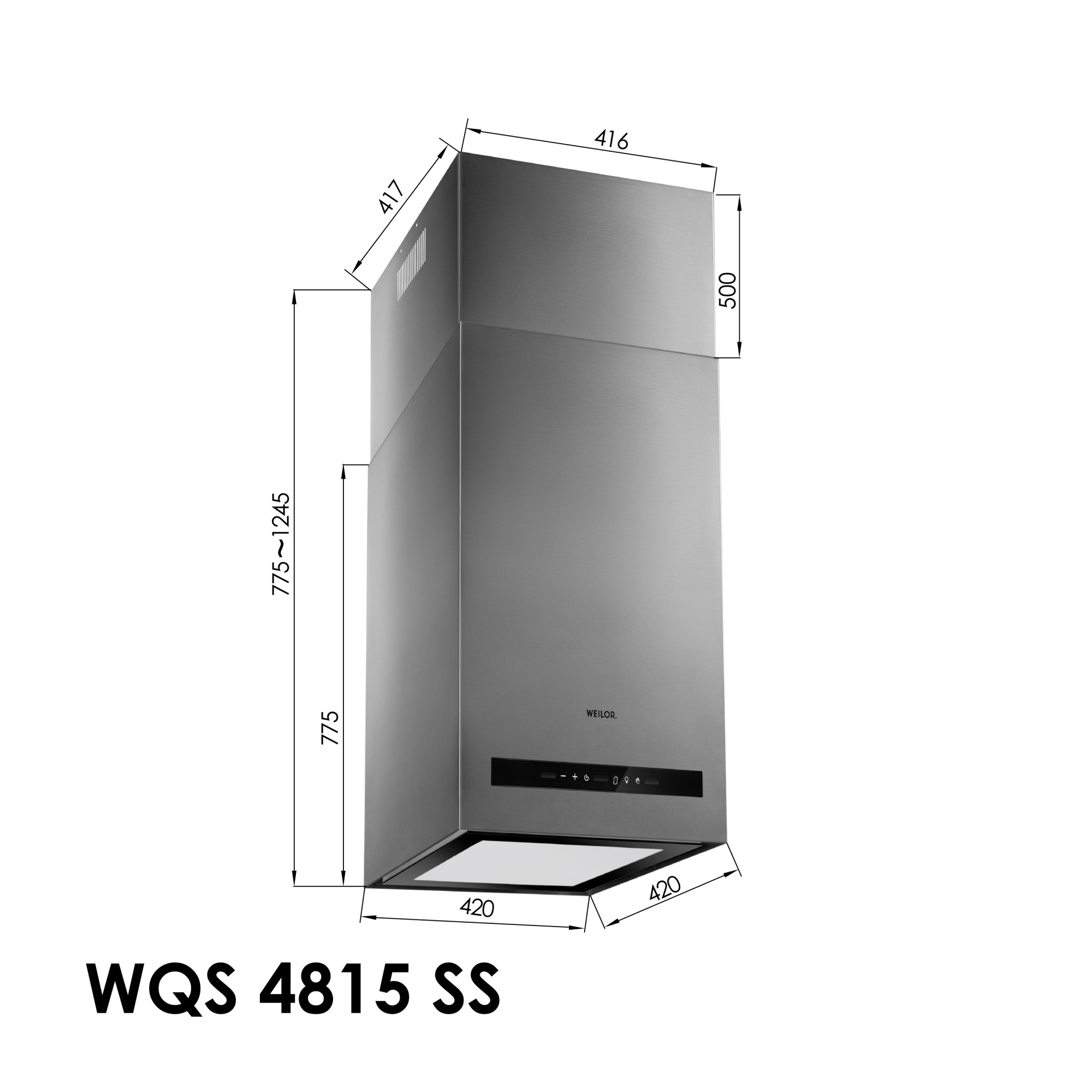 Вытяжка островная WEILOR WQS 4815 SS - фото 13