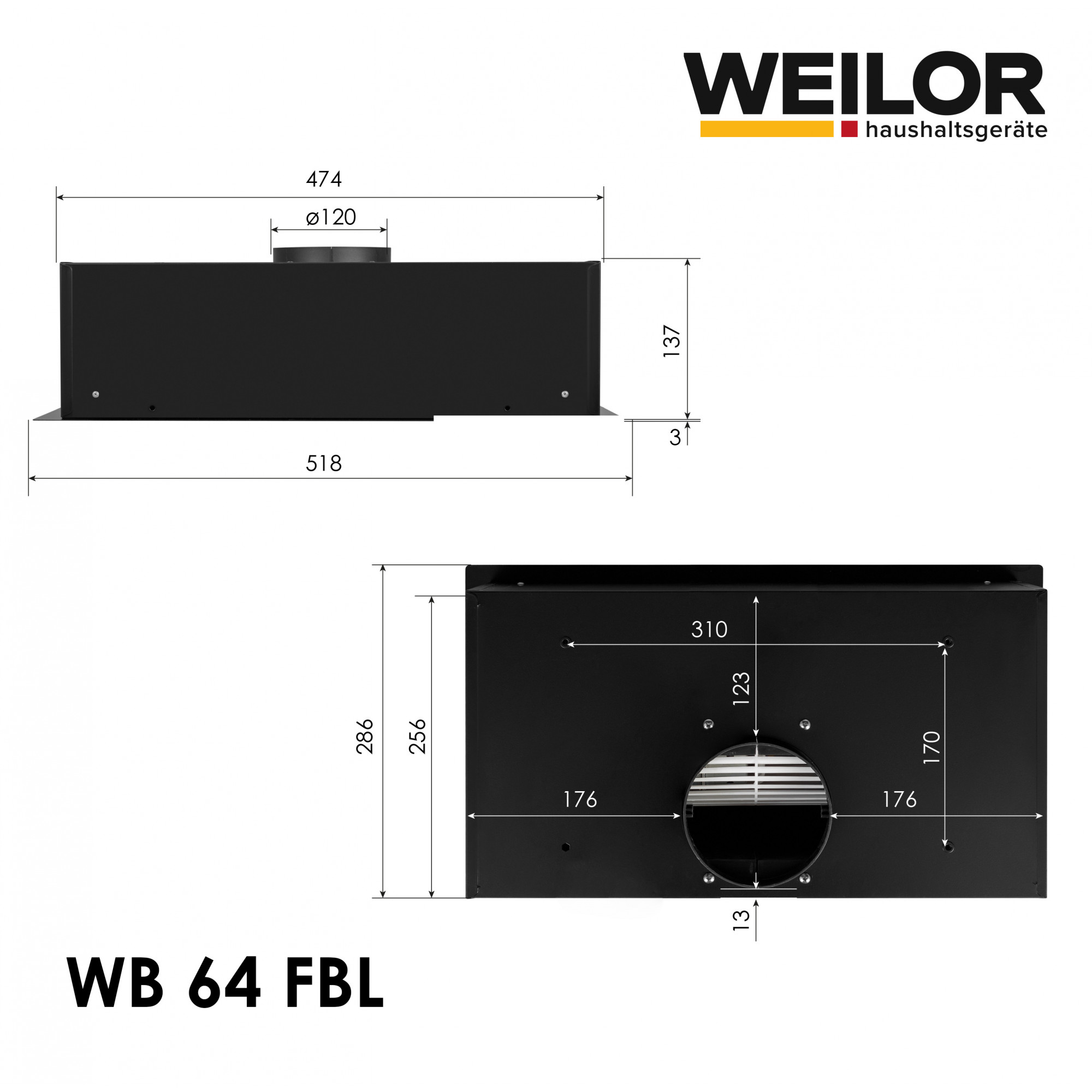Вытяжка полновстраиваемая WEILOR WB 64 FBL (Цвет Черный) - фото 12 Вытяжка полновстраиваемая WEILOR WB 64 FBL - фото 12