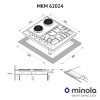 Поверхность газо- электрическая 2 + 2 Minola MKM 62024 WH - № 