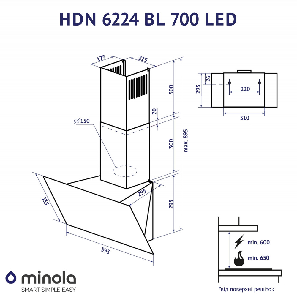 Minola HDN 6224 BL 700 LED