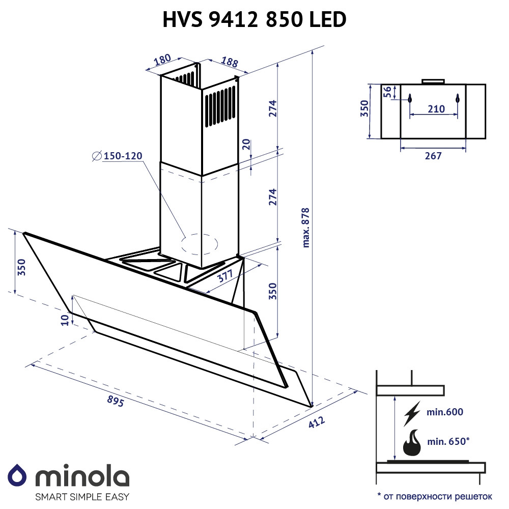 Minola HVS 9412 BL 850 LED