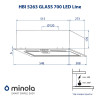 Витяжка повно вбудована Minola HBI 5263 BL GLASS 700 LED Line - № 