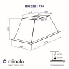 Витяжка повновбудована Minola HBI 5321 I 750 - № 