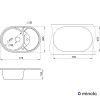 Мийка кухонна гранітна Minola MOG 71160-78 Антрацит (металік) - № 