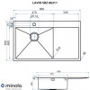 Мийка кухонна нержавіюча сталь Minola LAVIO SRZ 86311 - № 