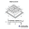 Поверхня газова на металі Minola MGM 614244 WH - № 