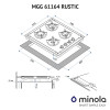 Поверхня газова на склі Minola MGG 61164 BL RUSTIC - № 