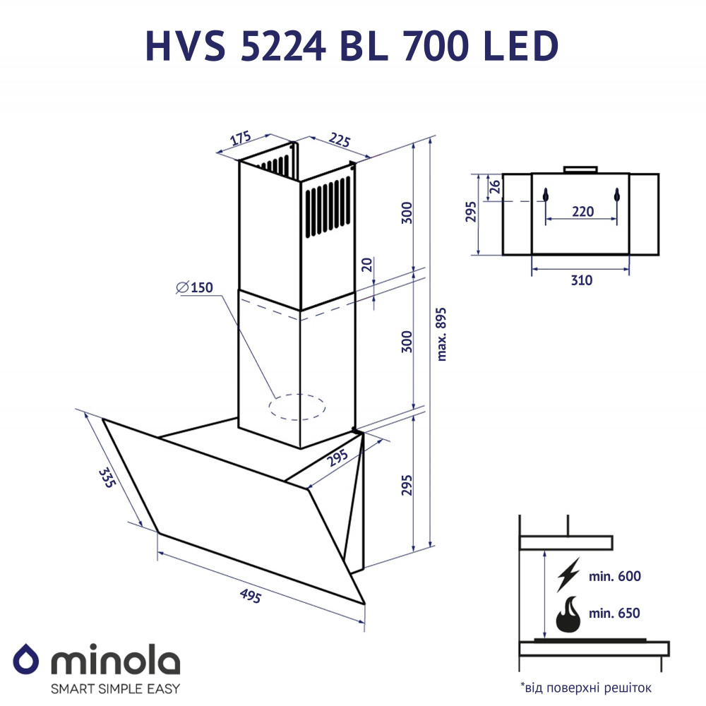 Minola HVS 5224 BL 700 LED