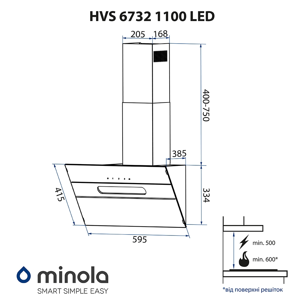 Minola HVS 6732 BL 1100 LED