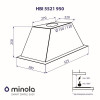 Витяжка повно вбудована Minola HBI 5521 WH 950 - № 