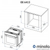 Духовка Minola OE 6413 BL/INOX - № 