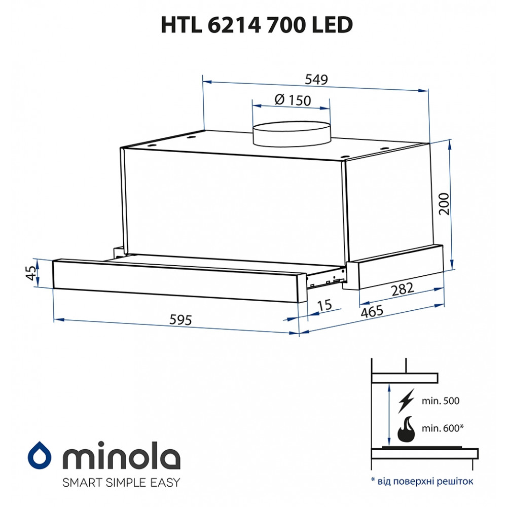 Minola HTL 6214 BL 700 LED