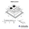 Поверхня газо-електрична 2 + 2 Minola MKM 62424 BL - № 