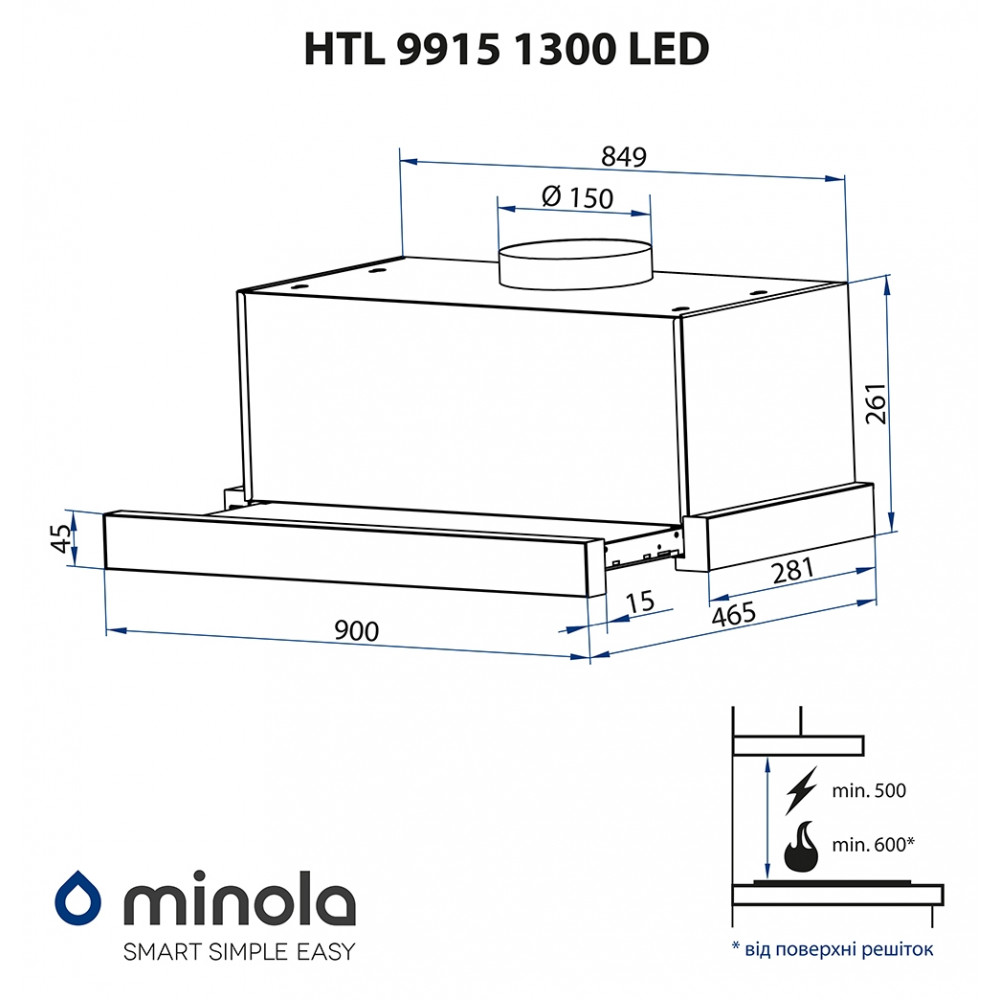 Minola HTL 9915 I 1300 LED