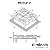 Поверхня газова на металі Minola MGM 61414 BL - № 