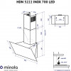 Витяжка декоративна похила Minola HDN 5222 BL/INOX 700 LED - № 12