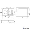 Мойка кухонная гранитная Minola MPG 75360-78 Антрацит (металлик) - № 