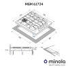 Поверхность газовая на металле Minola MGM 61724 I - № 