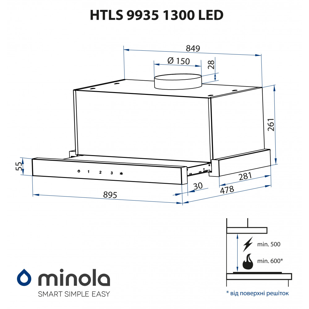Minola HTLS 9935 BL 1300 LED