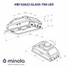 Витяжка повновбудована Minola HBI 52622 BL GLASS 700 LED (Польща)- № 