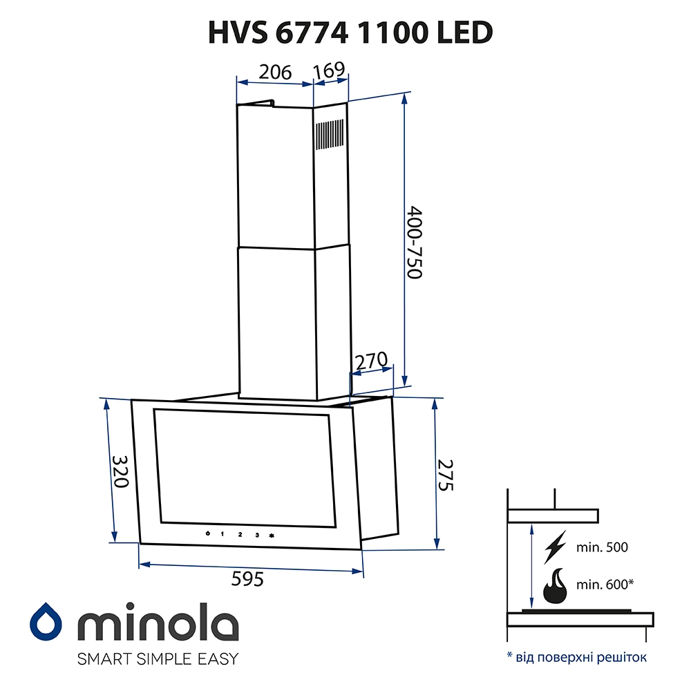Minola HVS 6774 BL 1100 LED