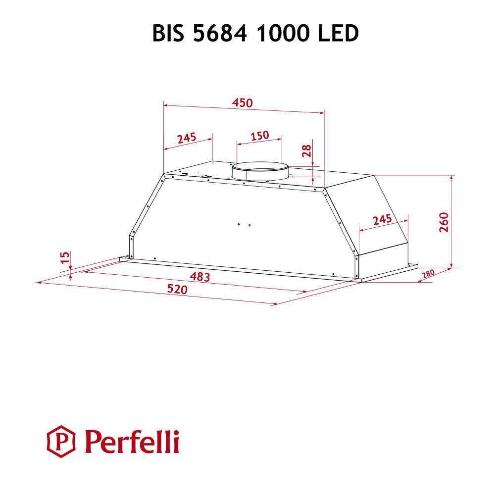 Perfelli BIS 5684 WH 1000 LED