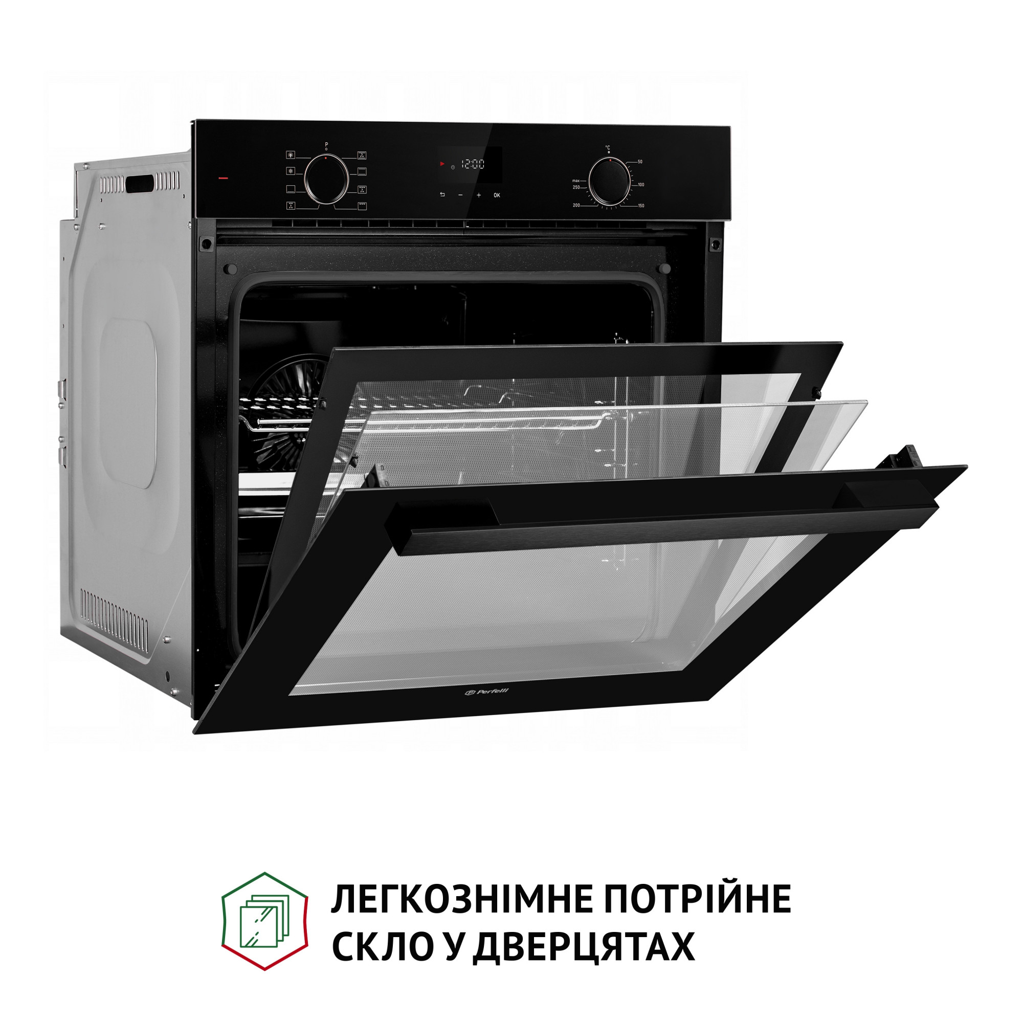 Духова шафа електрична PERFELLI DIAMOND 6D8L NERO - фото 4 Духова шафа електрична PERFELLI DIAMOND 6D8L NERO - фото 4