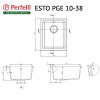 Мийка кухонна гранітна  Perfelli ESTO PGE 10-38 SAND - № 