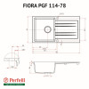 Мийка кухонна гранітна  Perfelli FIORA PGF 114-78 WHITE - № 