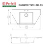 Мийка кухонна гранітна  Perfelli MAJESTIC TGM 1251-96 BLACK METALLIC - № 