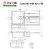 Мийка кухонна гранітна  Perfelli SANTINO PGS 5161-96 GREY METALLIC - № 