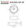 Мойка кухонная гранитная Perfelli ALVA RGA 104-49 LIGHT BEIGE - № 