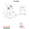 Витяжка декоративна Т-подібна Perfelli TS 6101 BL - № 