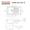 Мийка кухонна гранітна  Perfelli PIERRA PGP 5361-78 GREY METALLIC - № 