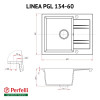 Мийка кухонна гранітна  Perfelli LINEA PGL 134-60 SAND - № 