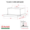 Витяжка телескопічна Perfelli TL 6632 C BL 1000 LED GLASS - № 