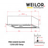 Витяжка повновбудована WEILOR PBS 52650 GLASS WH 1250 LED Strip - № 