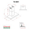 Витяжка декоративна Т-подібна Perfelli TS 6851 I/BL - № 