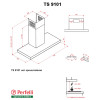 Витяжка декоративна Т-подібна Perfelli TS 9101 BL - № 