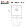 Мийка кухонна гранітна  Perfelli ESOTTO PGE 10-50 WHITE - № 