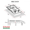 Поверхня газова Domino на склі Perfelli HGG 31424 IV - № 