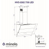 Вытяжка декоративная наклонная MINOLA HVS 6382 BL 750 LED (Польша)- № 9