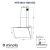 Вытяжка декоративная наклонная MINOLA HVS 6652 BL 1000 LED (Польша)- № 9