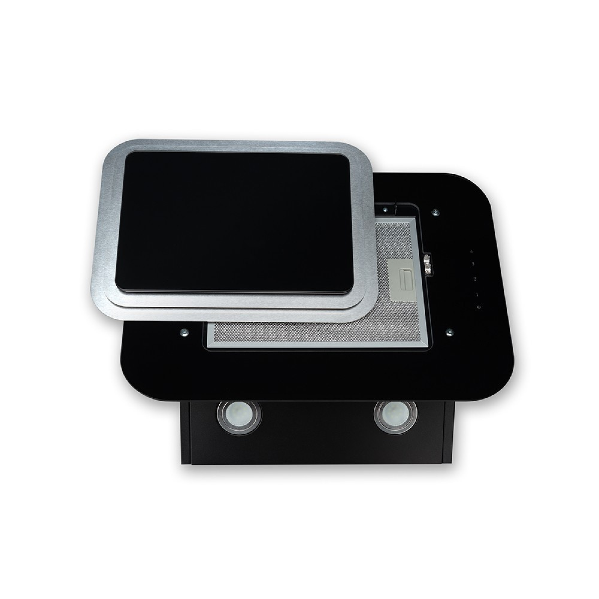 Вытяжка декоративная наклонная MINOLA HVS 6662 BL/I 1000 LED (Цвет Нержавеющая сталь/Черный) - фото 6 Вытяжка декоративная наклонная MINOLA HVS 6662 BL/I 1000 LED - фото 6
