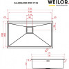 Мойка кухонная нержавеющая сталь WEILOR ALLERHAND WRX 7745 (Германия)- № 9