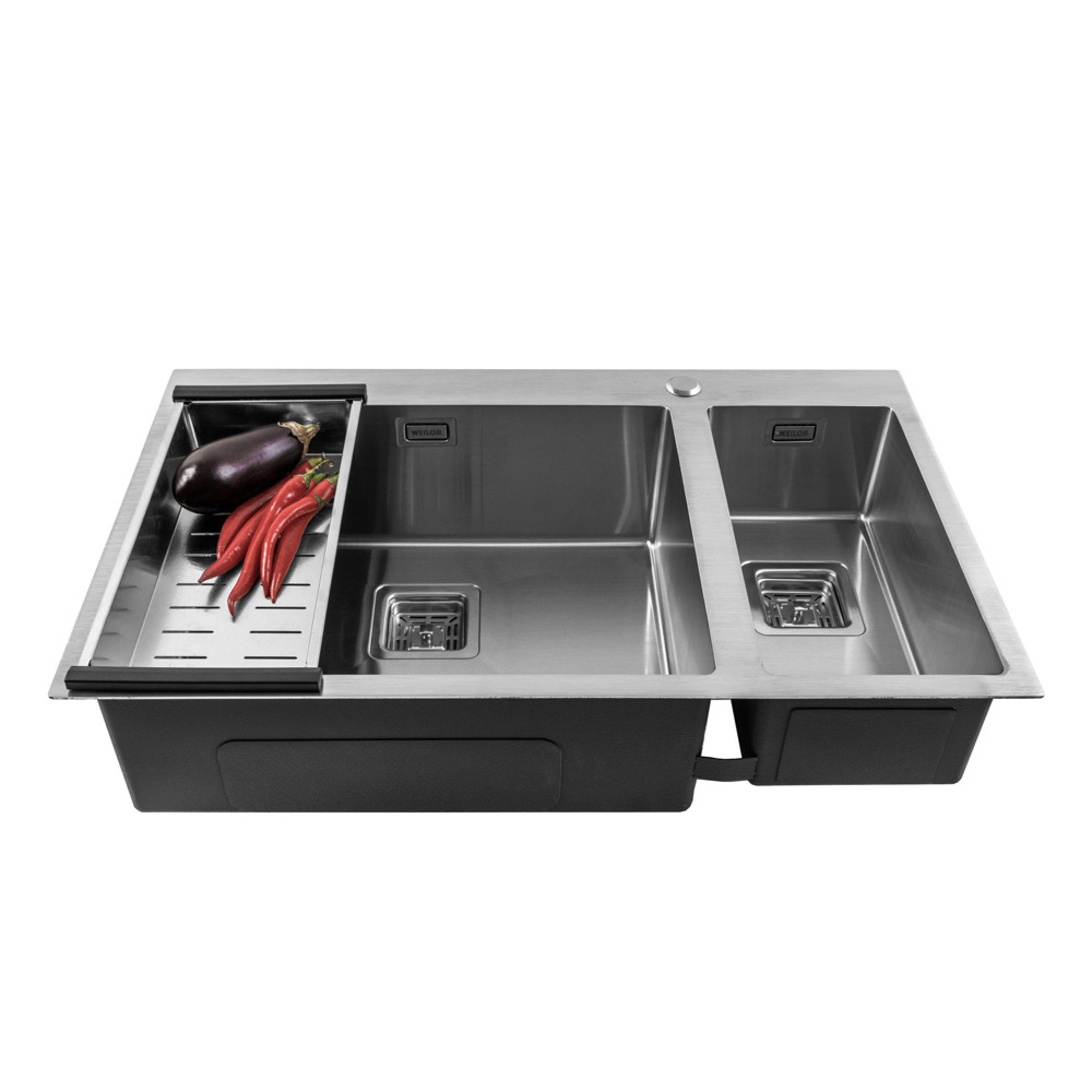 Мойка кухонная нержавеющая сталь Weilor IMMER WRT DB8150 - фото 6