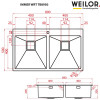 Мойка кухонная нержавеющая сталь Weilor IMMER WRT TB8950 (Германия)- № 9